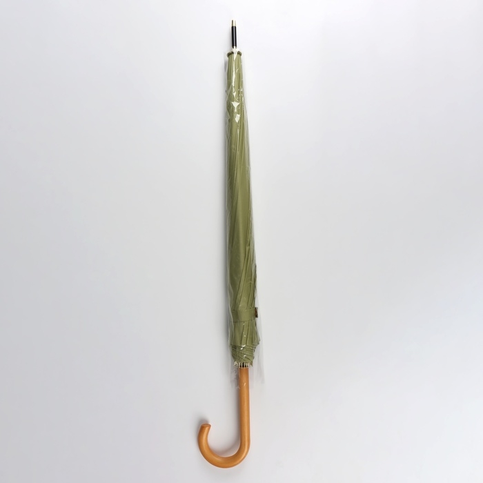 Зонт - трость полуавтоматический «Пастель», 16 спиц, R = 52/60 см, D = 120 см, цвет зелёный Зонт - трость полуавтоматический «Пастель», 16 спиц, R = 52/60 см, D = 120 см, цвет зелёный