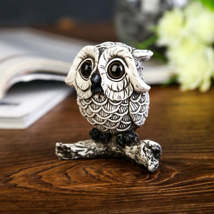 Сувенир полистоун Сувенир полистоун "Маленький филин с большими глазами" 7х7х4,5 см