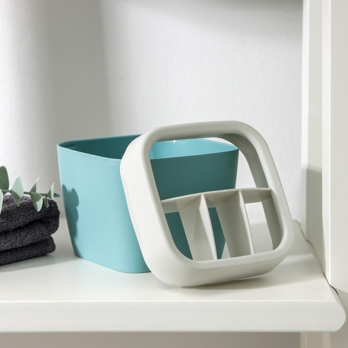 Подставка для зубных щёток «Эллиса», цвет бирюзовый