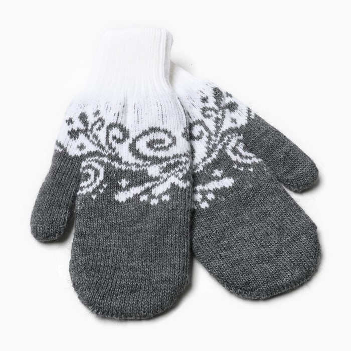 Варежки женские, цвет серый, размер 18 Варежки женские, цвет серый, размер 18
