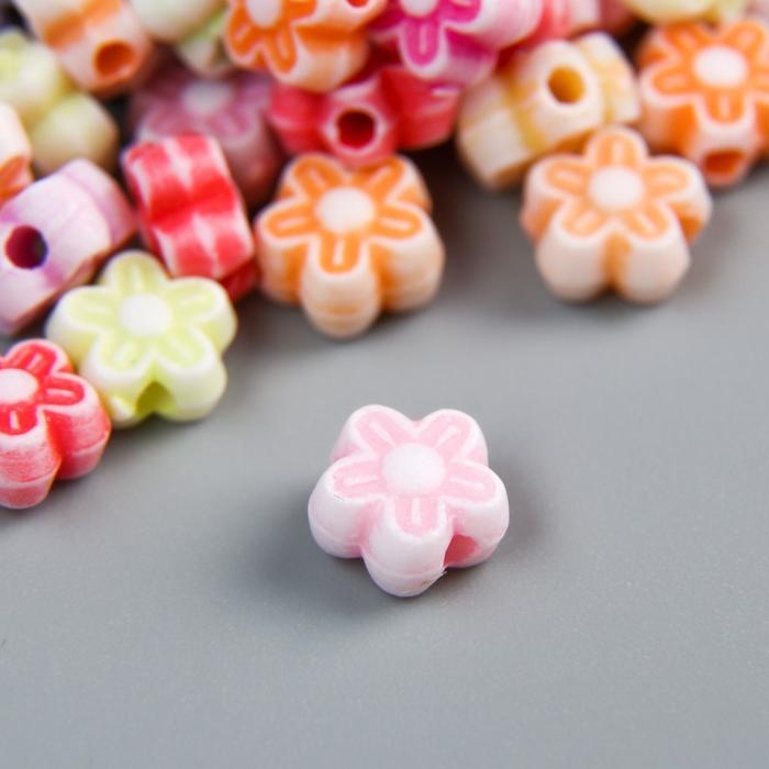 Бусины для творчествах пластик Бусины для творчествах пластик "Цветочки" (набор 150 шт) 0,6х0,6 см