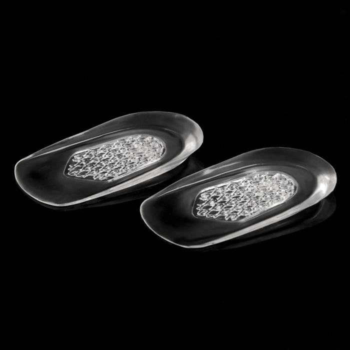 Подпяточники для обуви, с протектором, силиконовые, 10 × 6 см, пара, цвет прозрачный Подпяточники для обуви, с протектором, силиконовые, 10 × 6 см, пара, цвет прозрачный