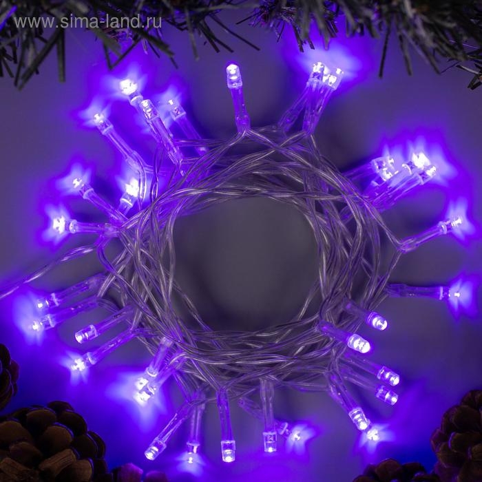 Гирлянда «Нить» 2 м, IP20, прозрачная нить, 20 LED, 2 режима, батарейки AAх3 (нет в комплекте), свечение фиолетовое Гирлянда «Нить» 2 м, IP20, прозрачная нить, 20 LED, 2 режима, батарейки AAх3 (нет в комплекте), свечение фиолетовое