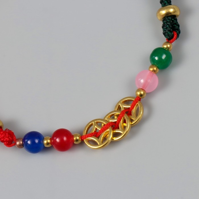 Браслет фен-шуй Браслет фен-шуй "Три золотых монетки" регулируемая длина