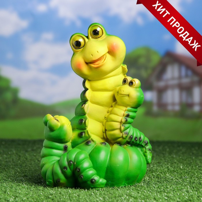 Садовая фигура Садовая фигура "Гусеницы семья " 14х15х24см