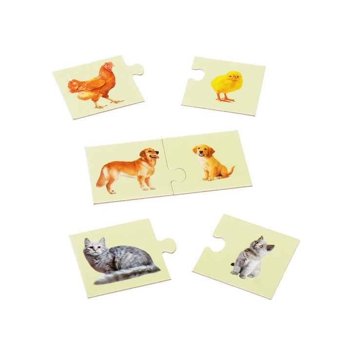 Парные пазлы «Мамы и малыши», 12 пазлов, 24 детали Парные пазлы «Мамы и малыши», 12 пазлов, 24 детали