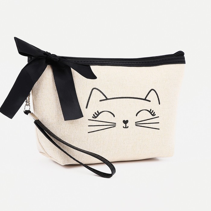 Косметичка на молнии, цвет бежевый Косметичка на молнии, цвет бежевый