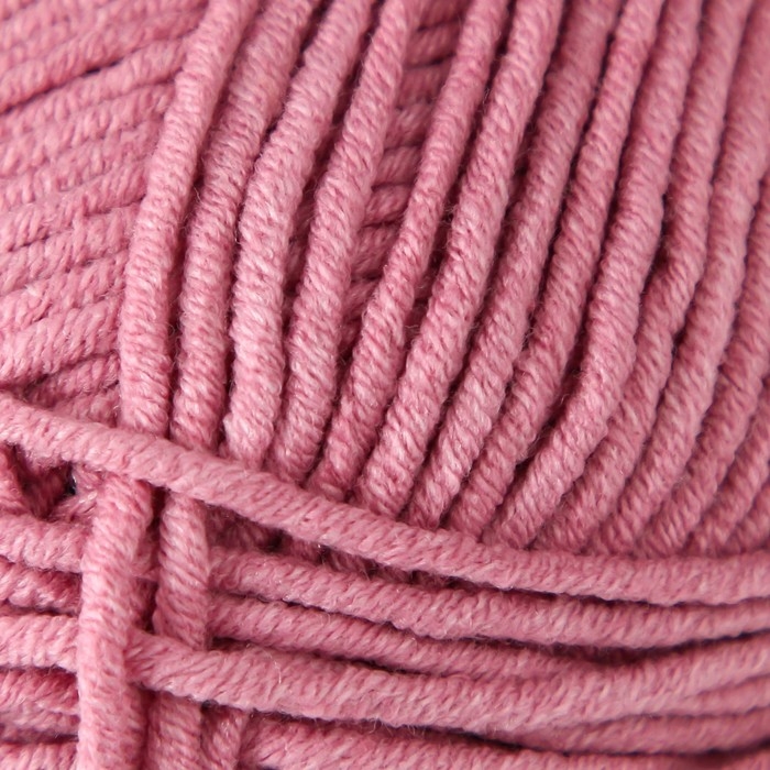 Пряжа Пряжа "Jeans plus" 55% хлопок, 45% акрил 160м/100гр (65 пыльная роза)