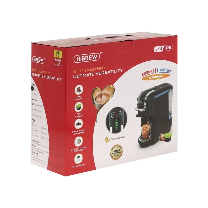 Кофемашина Hibrew AC-514K, капсульная, 1450 Вт, 0.6 л, чёрная Кофемашина Hibrew AC-514K, капсульная, 1450 Вт, 0.6 л, чёрная