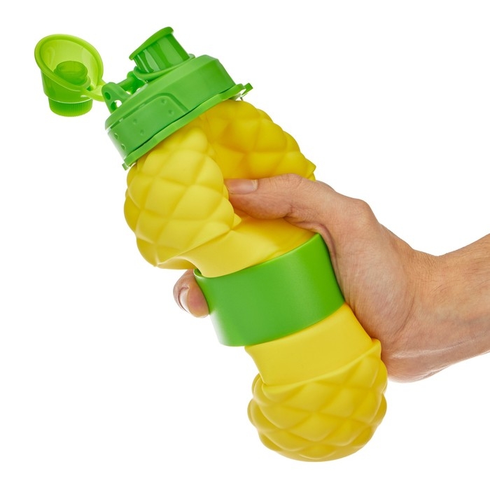 Бутылка для воды складная, 700 мл, 24.3 х 8.6 см, силиконовая Бутылка для воды складная, 700 мл, 24.3 х 8.6 см, силиконовая