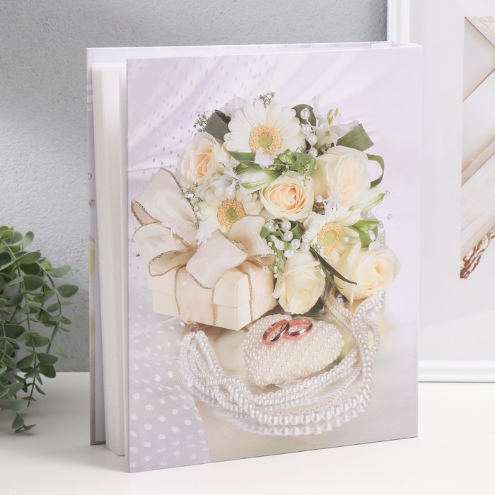 Фотоальбом на 400 фото 10х15 см "Свадебный букет" в коробке МИКС 33,5х27,5х5,5 см