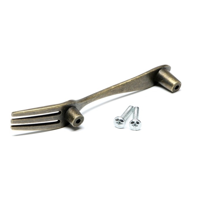 Ручка-скоба Ручка-скоба "Вилка" CAPPIO RSC002, м/о 76 мм, цвет античная бронза