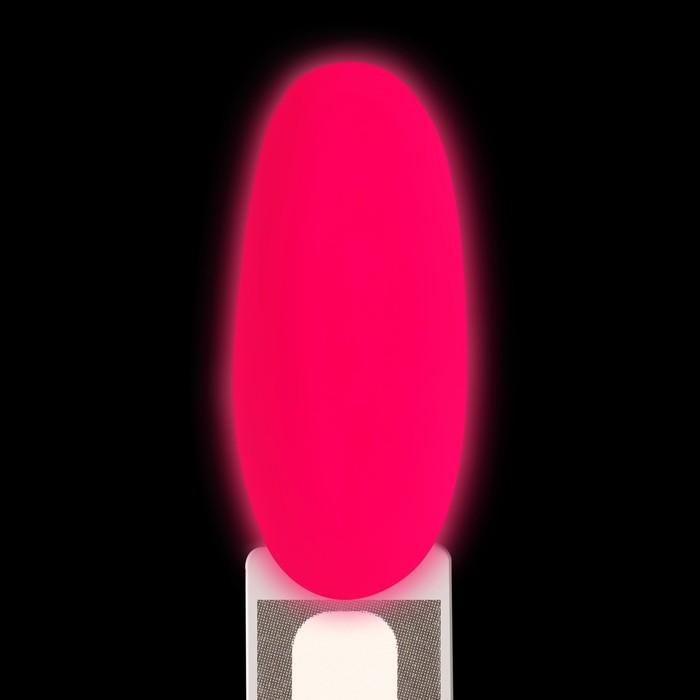 Гель лак для ногтей, «GLOW IN THE DARK», 3-х фазный, 8мл, LED/UV, люминесцентный, цвет яркая фуксия (36)