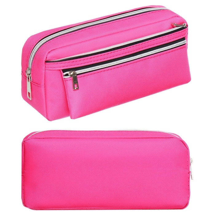 Пенал мягкий 3 отделения, 130 х 210 х 100 мм, объёмный, Calligrata, розовый Пенал мягкий 3 отделения, 130 х 210 х 100 мм, объёмный, Calligrata, розовый