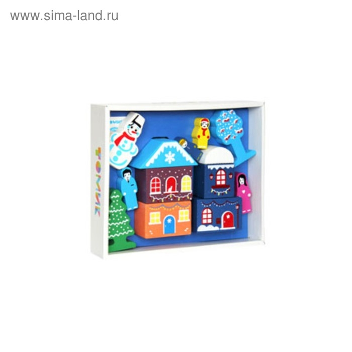 Конструктор деревянный «Цветной городок Новогодний» Конструктор деревянный «Цветной городок Новогодний»