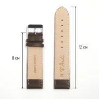 Ремешок для часов, 22 мм, запряжник 80 мм, горт 120 мм, натуральная кожа, коричневый