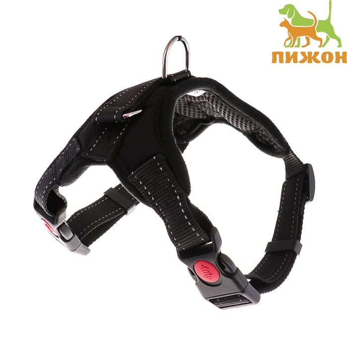 Шлейка К7 мягкая светоотражающая, размер М, ОГ 52-66 см, вес 9,5-17,5 кг, чёрная Шлейка К7 мягкая светоотражающая, размер М, ОГ 52-66 см, вес 9,5-17,5 кг, чёрная