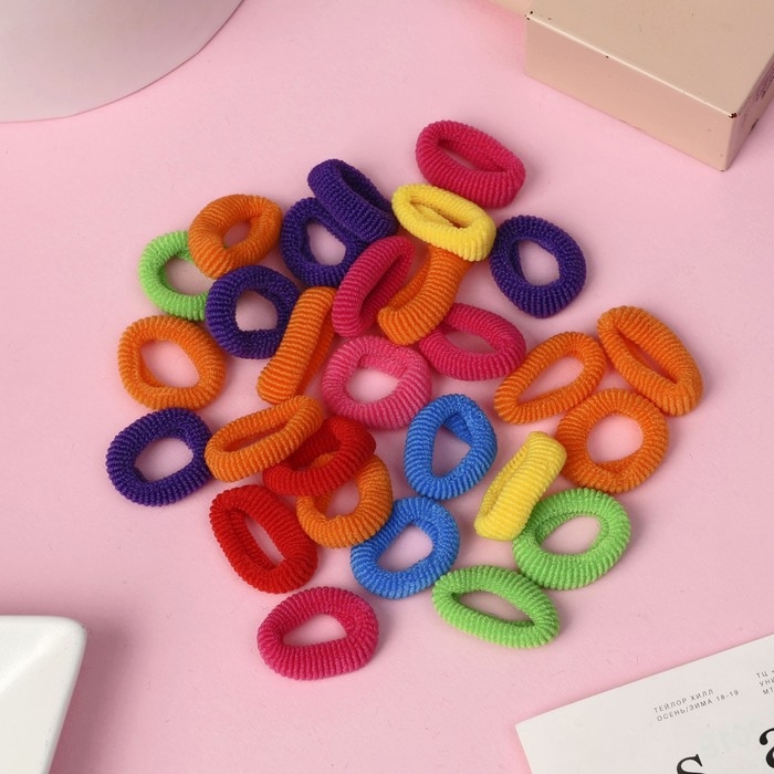 Резинка для волос  Резинка для волос "Махрушка" (набор 100 шт) классика, 2,5 см