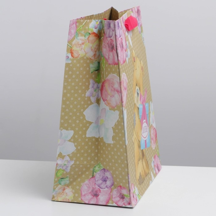 Пакет подарочный крафтовый вертикальный, упаковка, «Для тебя!», ML 23 х 27 х 11,5 см Пакет подарочный крафтовый вертикальный, упаковка, «Для тебя!», ML 23 х 27 х 11,5 см