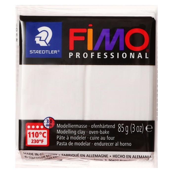 Пластика - полимерная глина, 85 г, Professional, белый Пластика - полимерная глина, 85 г, Professional, белый