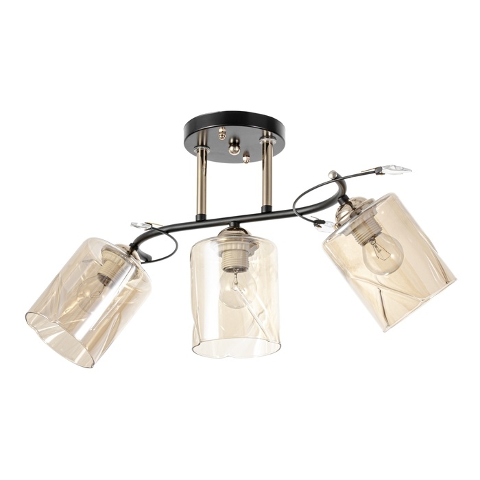 Люстра Люстра "Артемис" 3хЕ27 40Вт черно-золотой 52х20х27 см