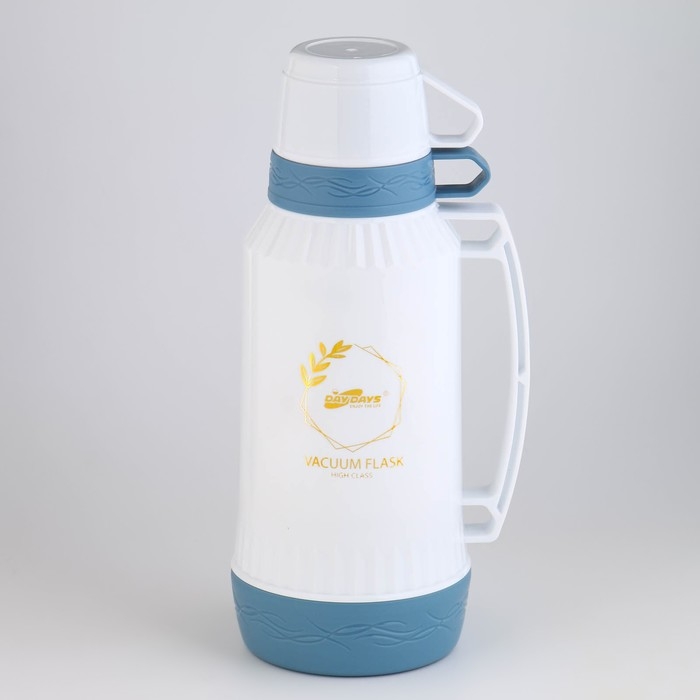 Термос 1.8 л, со стеклянной колбой, сохраняет тепло 12 ч, с кружкой,  микс