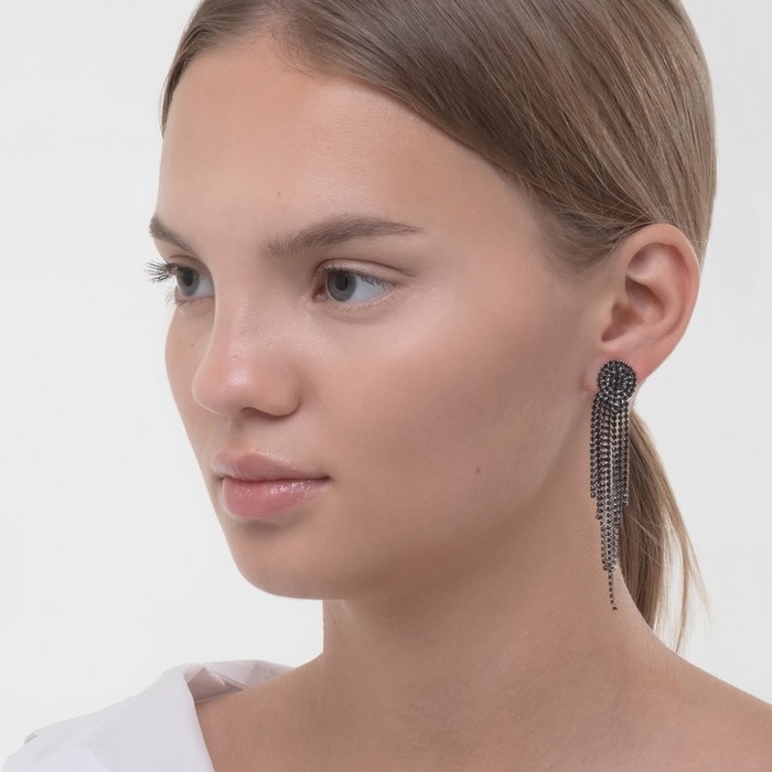 Клипсы &laquo;Диско&raquo; элегантность, цвет чёрный