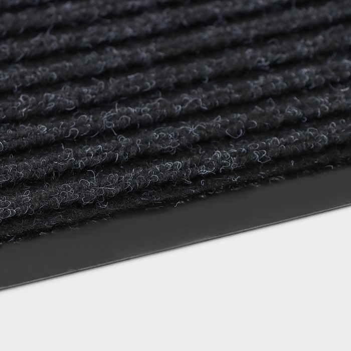 Коврик влаговпитывающий придверный с окантовкой Доляна «Стандарт», 40×60 см, цвет чёрный Коврик влаговпитывающий придверный с окантовкой Доляна «Стандарт», 40×60 см, цвет чёрный