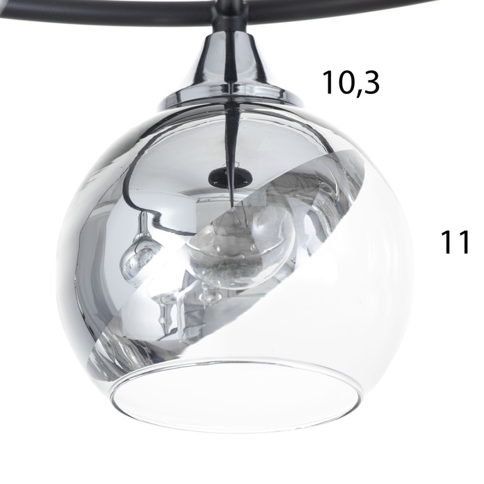 Люстра Люстра "Капель" 5х60Вт Е27 Чёрный 55х55х25,5см