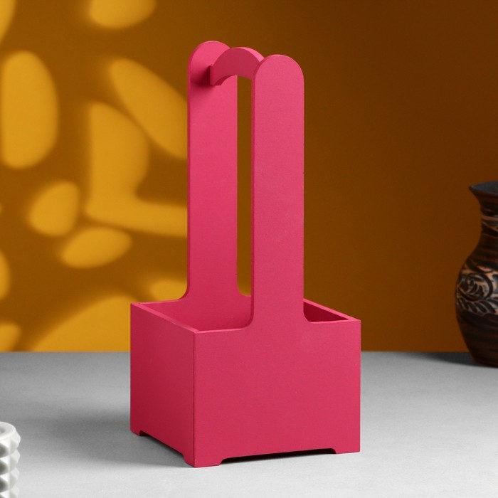 Кашпо - ящик деревянный 13,5х13,5х30 см Бордо Кашпо - ящик деревянный 13,5х13,5х30 см Бордо