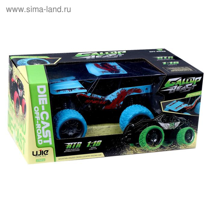 Джип радиоуправляемый «Багги», 1:18, работает от батареек, МИКС Джип радиоуправляемый «Багги», 1:18, работает от батареек, МИКС