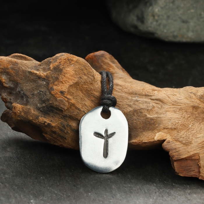 Амулет "Скандинавские Руны", руна АЛЬГИЗ, 21х29мм, металлический