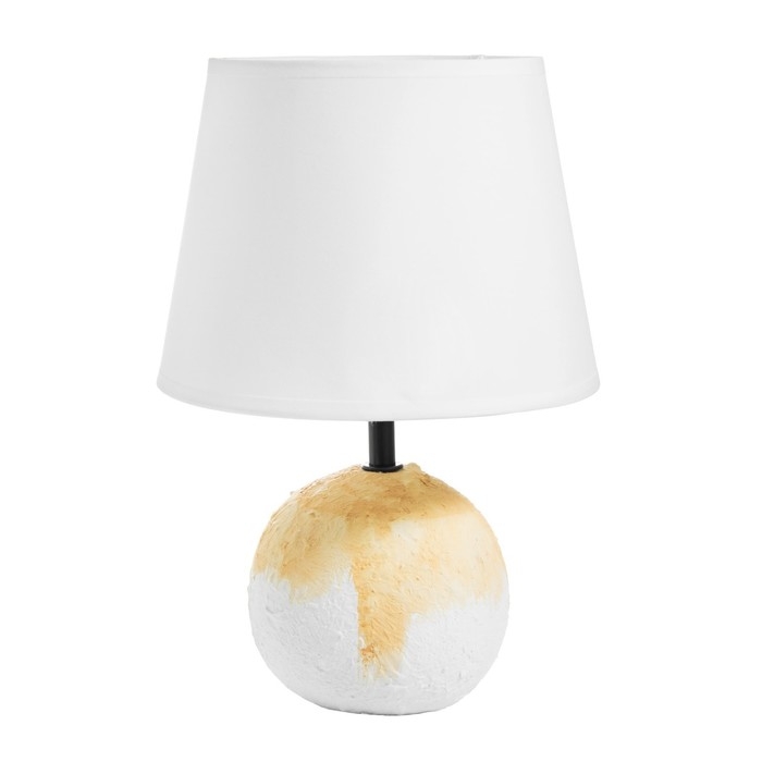 Настольная лампа Настольная лампа "Ларнака" Е14 40Вт белый оранжевый 30х30х28см RISALUX