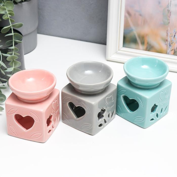 Аромалампа керамика Аромалампа керамика "Бабочка у цветка" МИКС 10х7х7 см