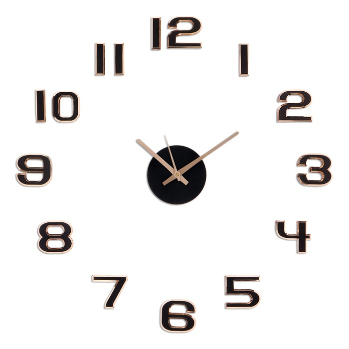 Часы настенные интерьерные, 3d  Часы настенные интерьерные, 3d "Данбери", бесшумные, наклейка, большие, d-50 см