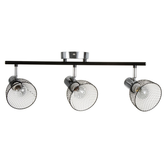 Светильник Светильник "Мэдока" 3х60Вт Е14 черный/хром 57х10х19,5см