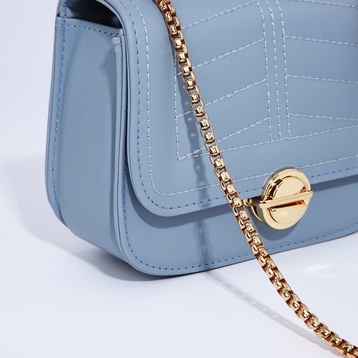 Сумка-мессенджер на клапане, цвет голубой Сумка-мессенджер на клапане, цвет голубой