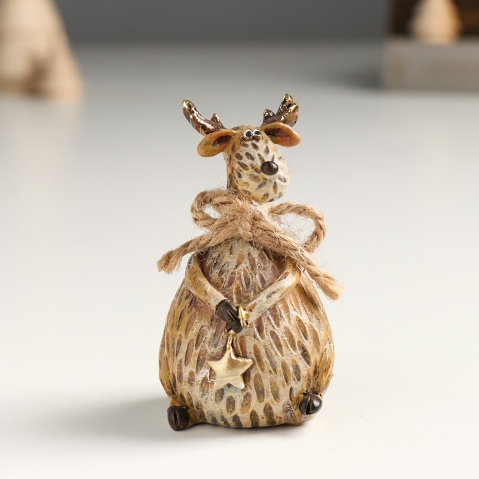 Сувенир полистоун  Сувенир полистоун "Лосик с бантиком" МИКС 4х4,5х8 см