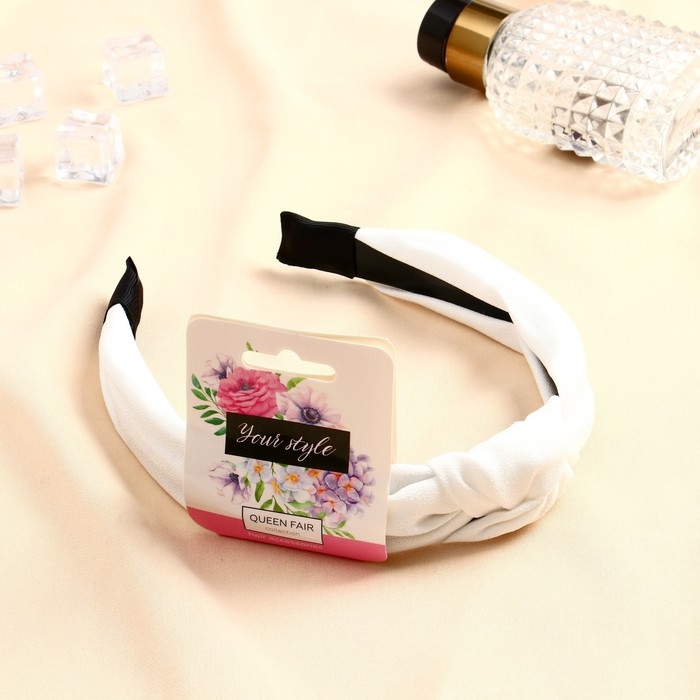 Ободок для волос Ободок для волос "Амата" классика, 3 см, белый