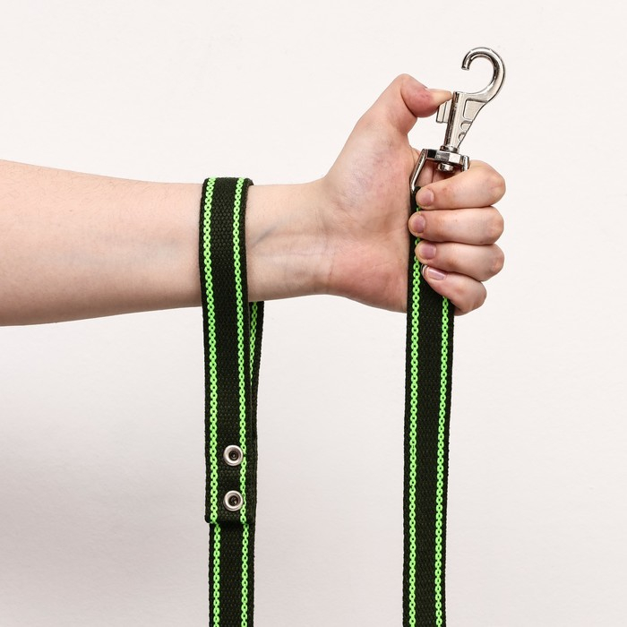 Поводок брезентовый, 2,7 м х 2,5 см, хаки/зелёный Поводок брезентовый, 2,7 м х 2,5 см, хаки/зелёный