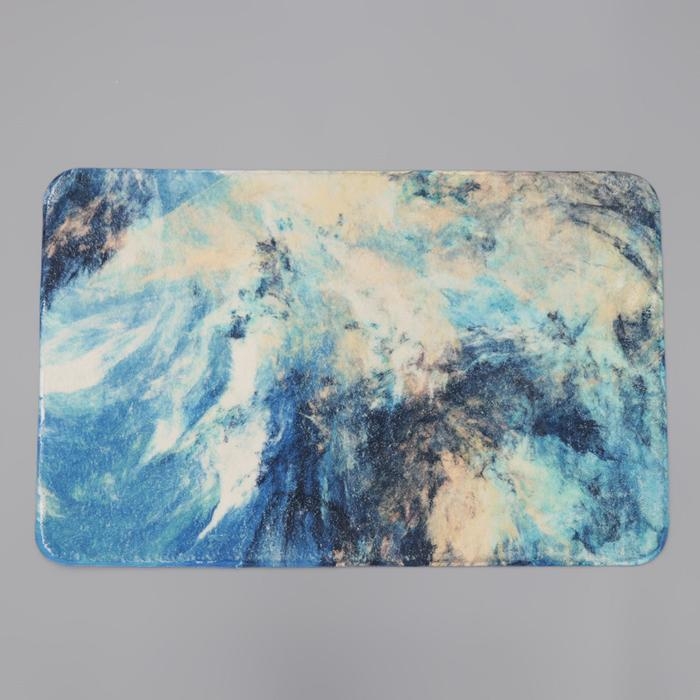 Коврик для ванной Доляна «Космос», 50×80 см, цвет синий Коврик для ванной Доляна «Космос», 50×80 см, цвет синий