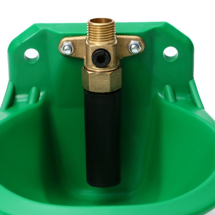 Поилка чашечная для КРС, свиней, коз, 17 × 18 × 7 см, пластик, зелёная, Greengo