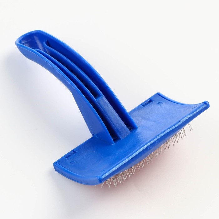 Пуходерка с каплями, эргономичная ручка, 10 х 15 см, синяя Пуходерка с каплями, эргономичная ручка, 10 х 15 см, синяя