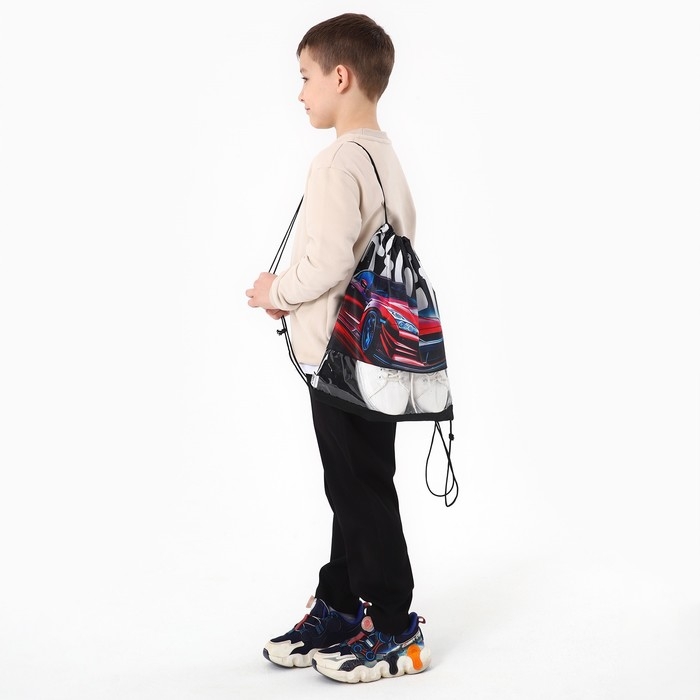 Мешок для обуви «Скорость» с прозрачным окном 30 х 40 см Мешок для обуви «Скорость» с прозрачным окном 30 х 40 см