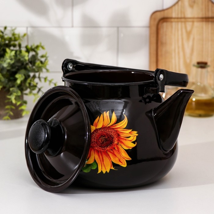 Чайник сферический, 3,5 л, индукция, деколь МИКС, цвет коричневый Чайник сферический, 3,5 л, индукция, деколь МИКС, цвет коричневый