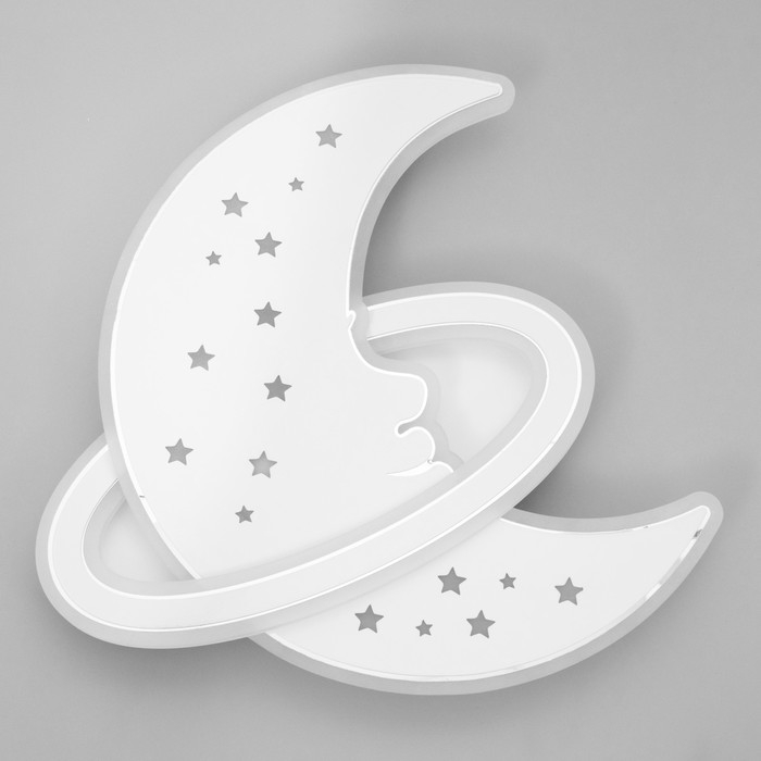 Люстра с ПДУ Люстра с ПДУ "Месяц" LED 145Вт 3000-6000К диммер белый 50х50х8 см BayerLux