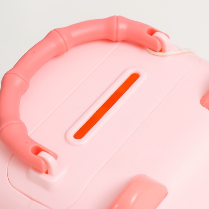 Копилка пластик Копилка пластик "Чемоданчик - свинка" МИКС 11х10,5х14 см