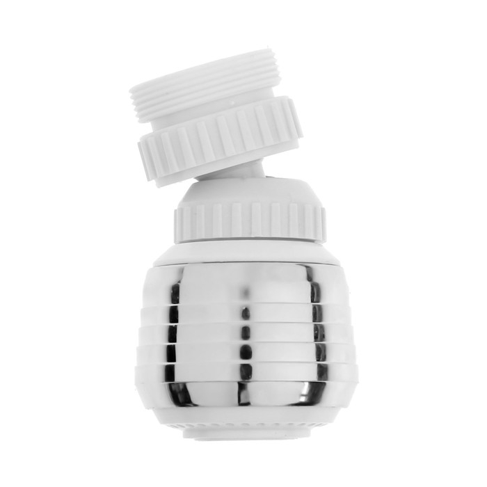 Аэратор ZEIN, с регулировкой потока, поворотный, 2 режима, пластик, белый/хром Аэратор ZEIN, с регулировкой потока, поворотный, 2 режима, пластик, белый/хром