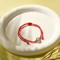 Браслет &laquo;Новогодний&raquo; загадай желание, цвет красный с серебром, 7 см