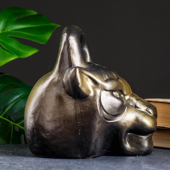 Копилка Копилка "Гиря тигр" бронза-золото 21см